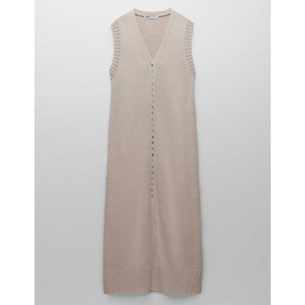 NWT Zara Long Knit Dress - Picture 7 of 11